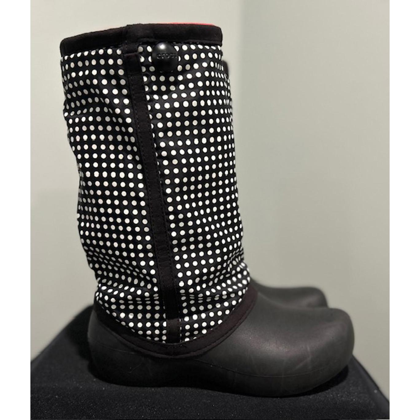 Polka Dot Crocs RainGarden Boots  Womens 9 Your Garden Is Calling